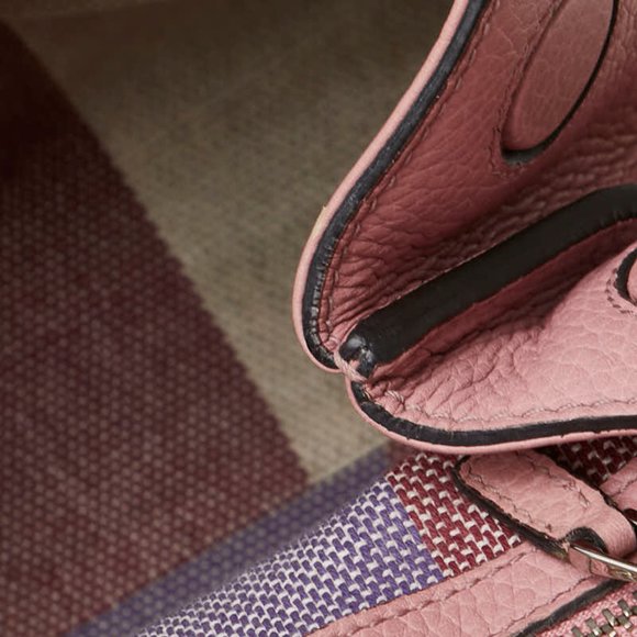 GUCCI Pink Leather Bamboo Shoulder Bag - Picture 8 of 15